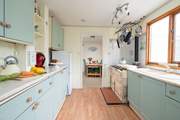 All the holiday chef needs in the light and airy kitchen.
