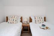 There is a garden view from the sweet twin room on the first floor.