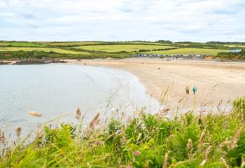 The golden sands and crystal sea at West Angle Beach is just down the road. Children will love exploring the rock pools. 
