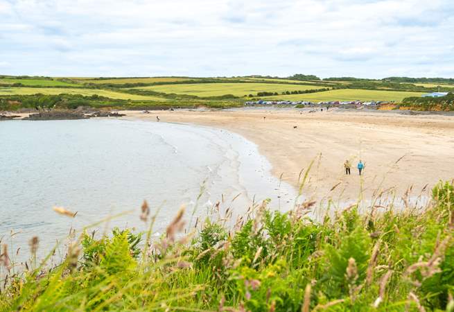 The golden sands and crystal sea at West Angle Beach is just down the road. Children will love exploring the rock pools. 