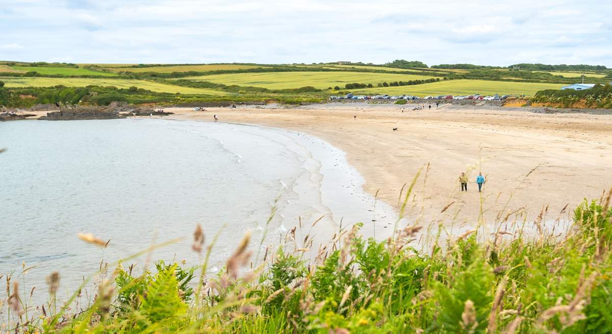 The golden sands and crystal sea at West Angle Beach is just down the road. Children will love exploring the rock pools. 