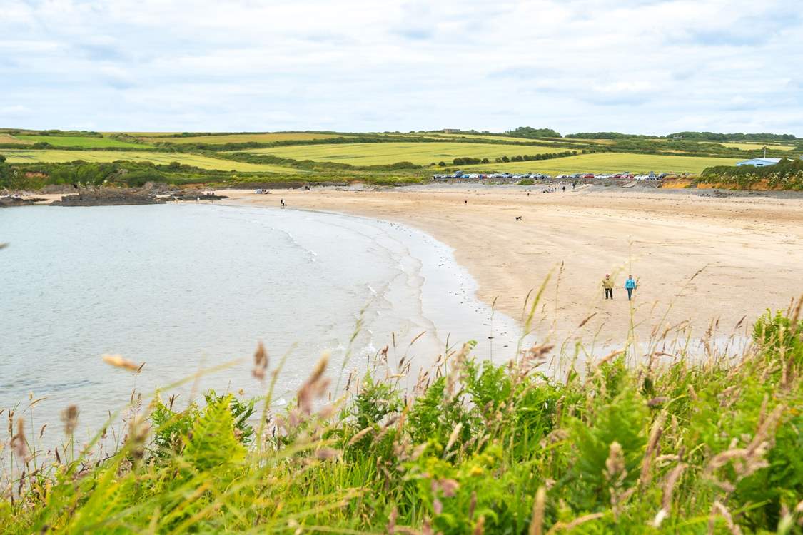 The golden sands and crystal sea at West Angle Beach is just down the road. Children will love exploring the rock pools.