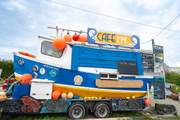 During school holidays try the award-winning street food, most with a seafood twist from Cafe Mor. Located in the garden of The Old Point House inn.