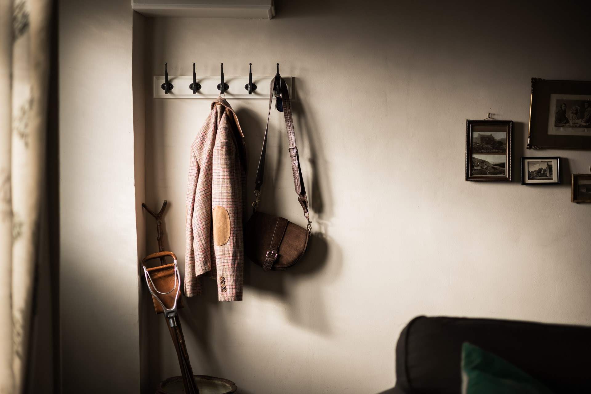 The perfect place to hang your walking gear.