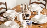 Enjoy a full Yorkshire breakfast at the lovely farmhouse table. - Thumbnail Image