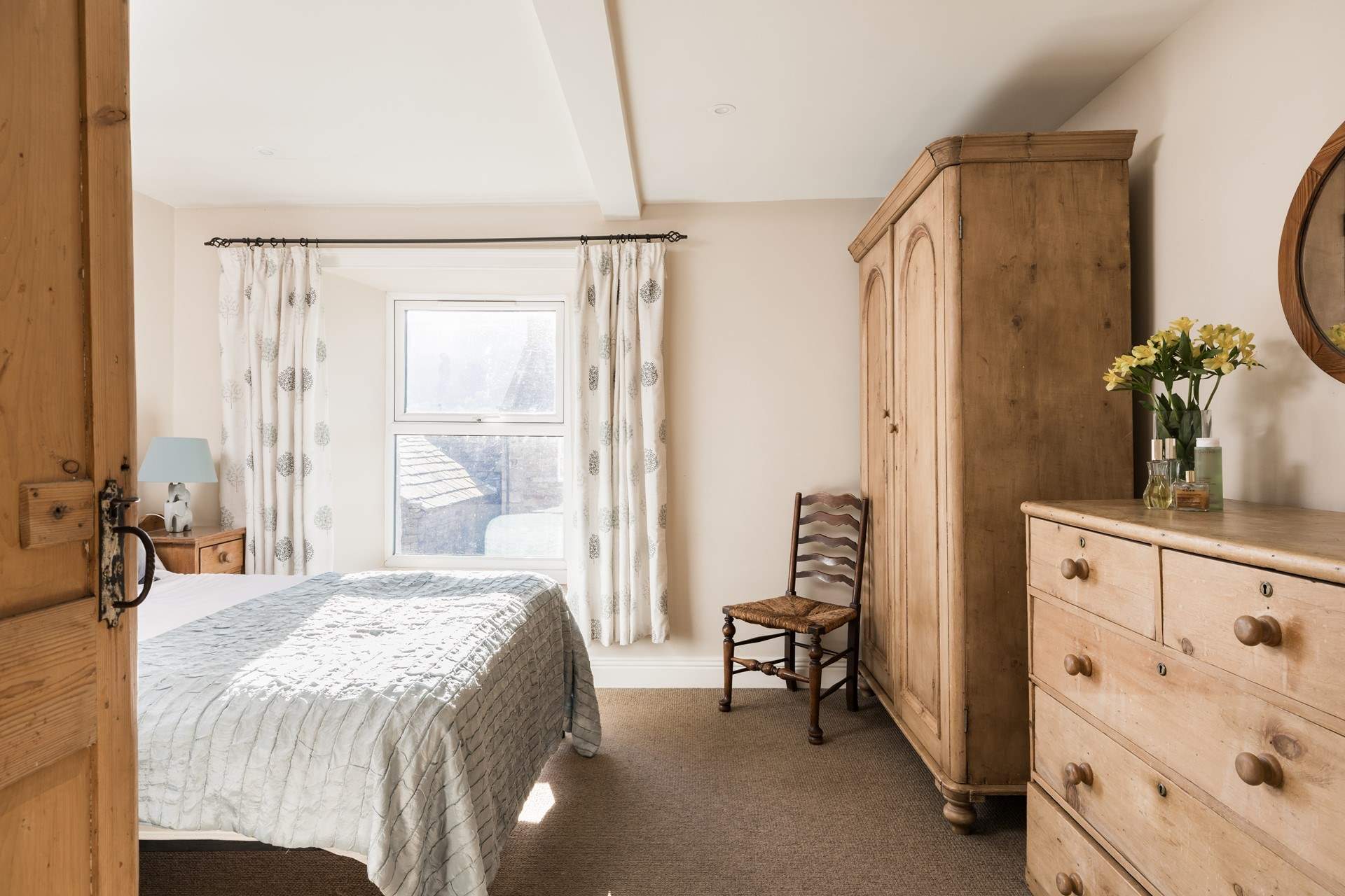 Exhale and relax in this calming bedroom.