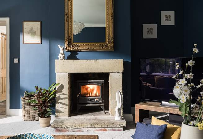 Chill out in front of a roaring fire while watching your favourite TV programmes.