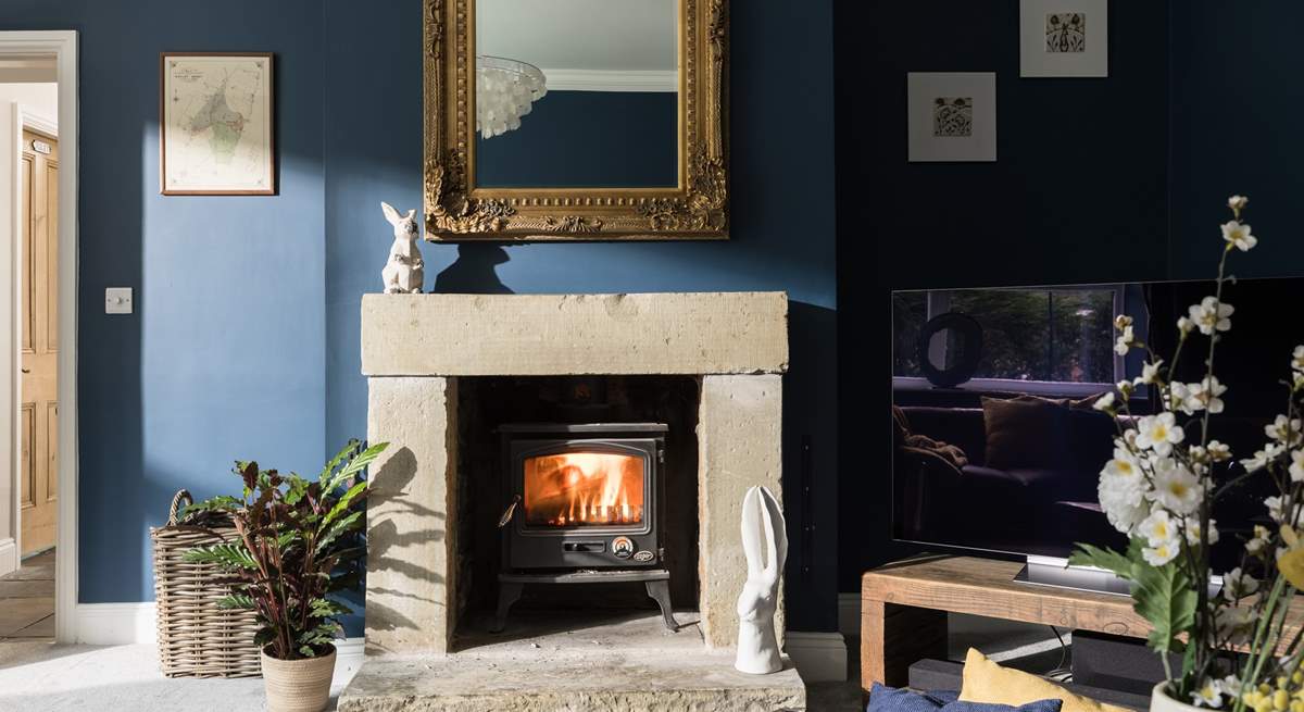 Chill out in front of a roaring fire while watching your favourite TV programmes.