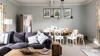 A dining-room with style and comfort.