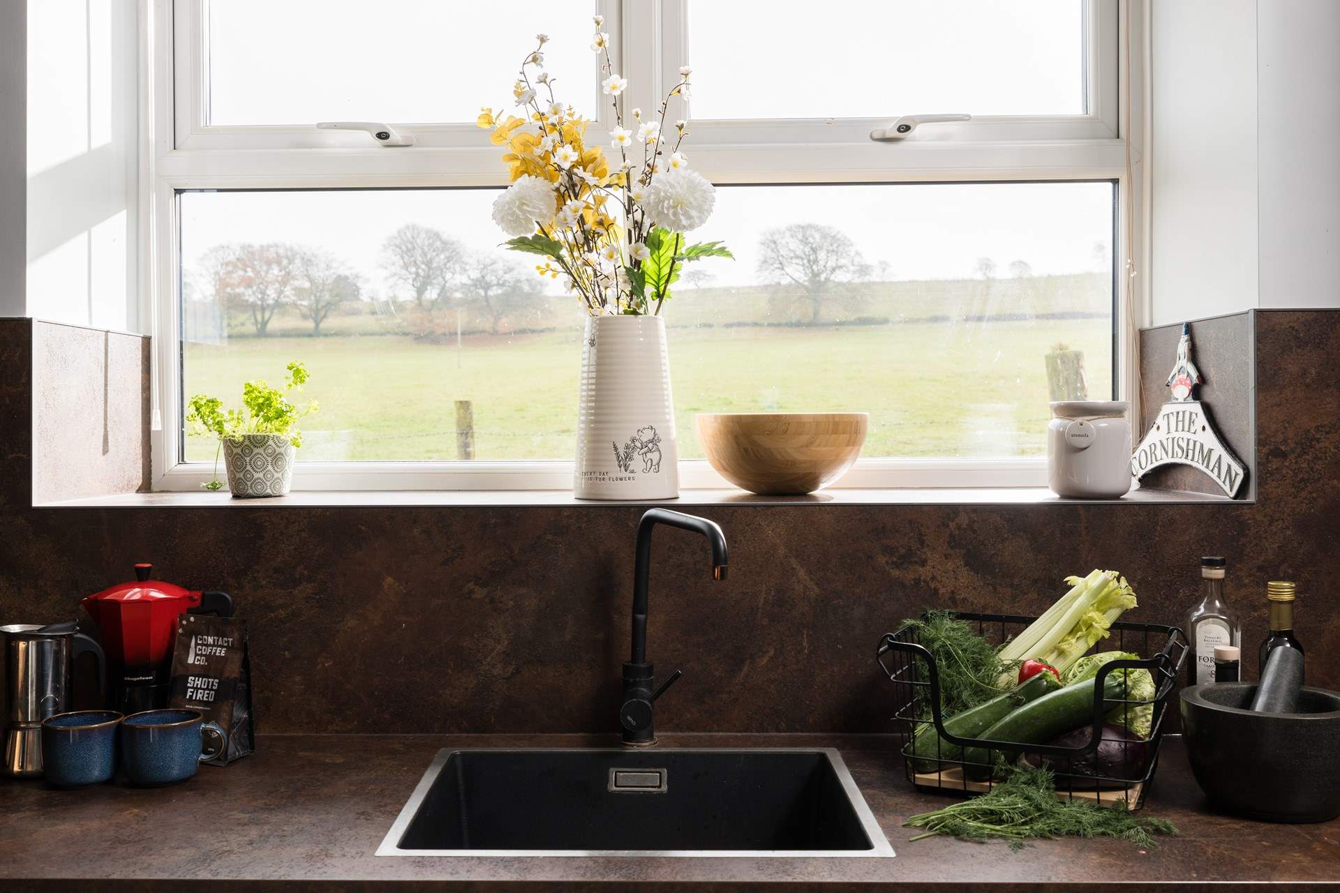 It's almost worth washing up to gaze at that view.