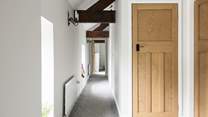 The beams give away the age of the property.
