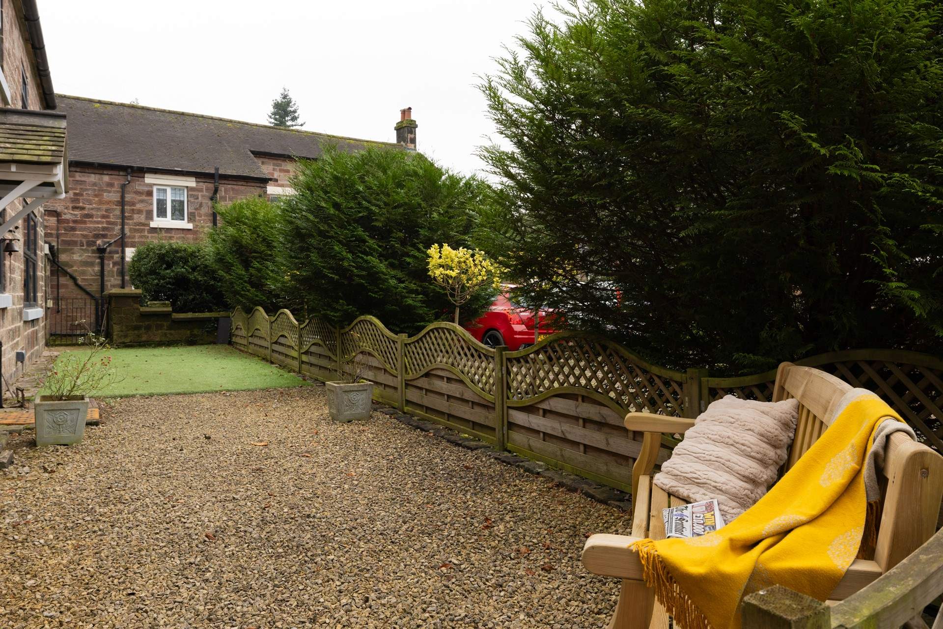The front garden area is great for sitting out and enjoying the fresh air.