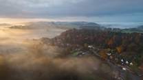 The glorious Peak District from above.