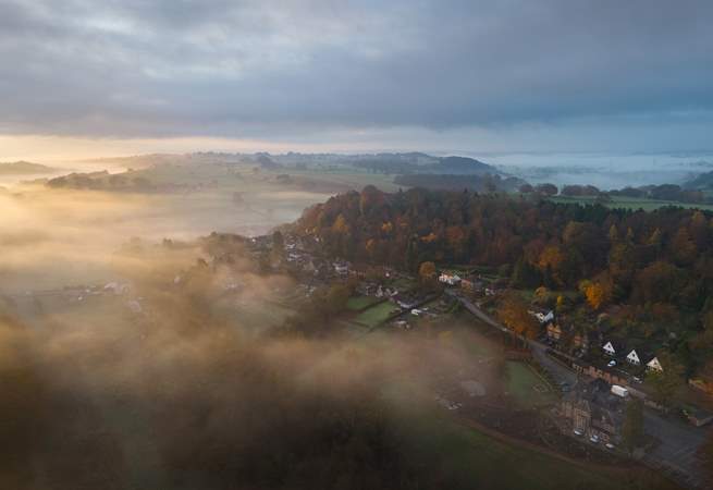 The glorious Peak District from above.