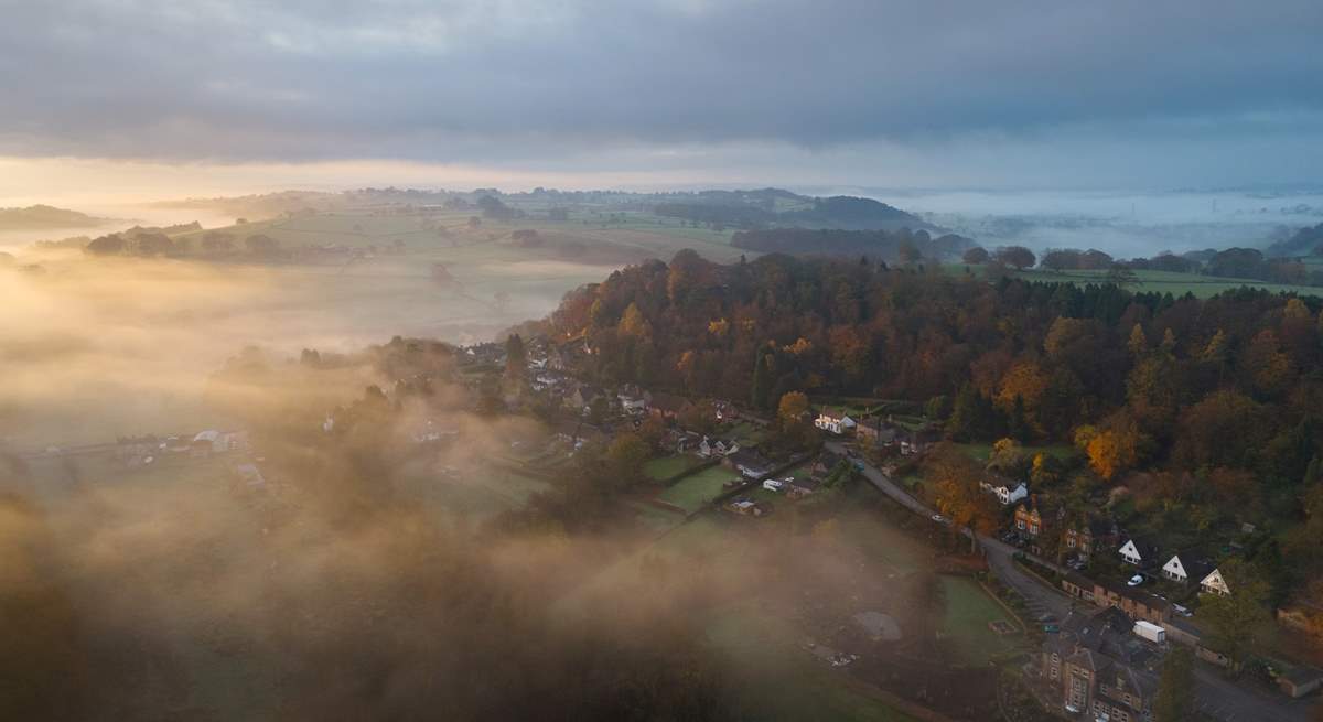 The glorious Peak District from above.