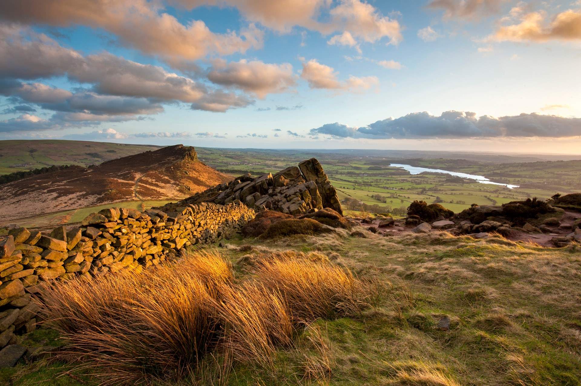 Looking out over the countryside from The Roaches.