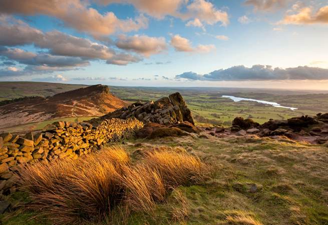 Looking out over the countryside from The Roaches.