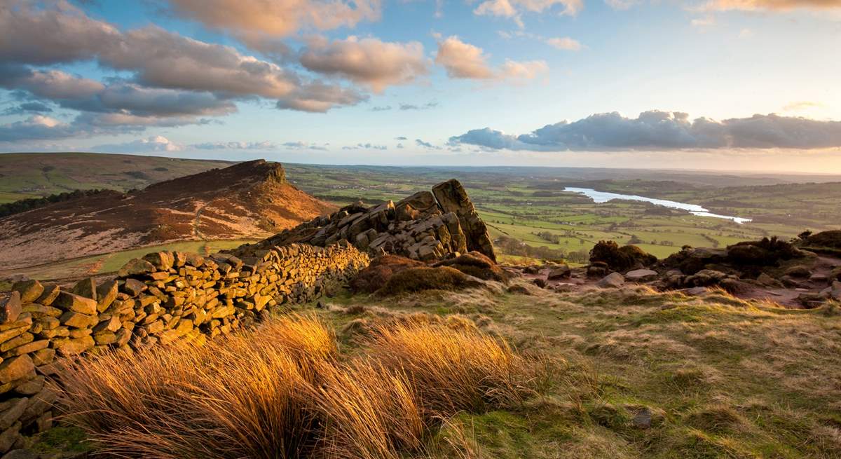 Looking out over the countryside from The Roaches.