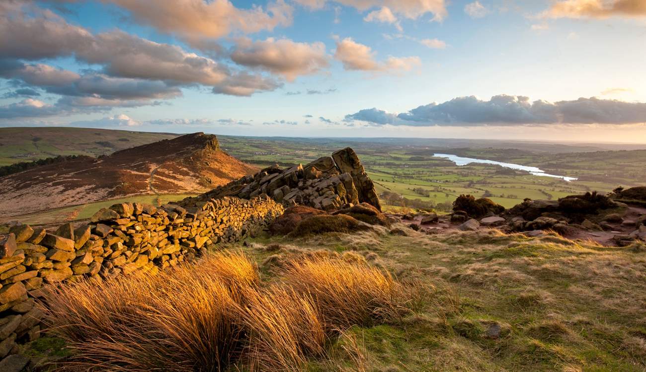 Looking out over the countryside from The Roaches.