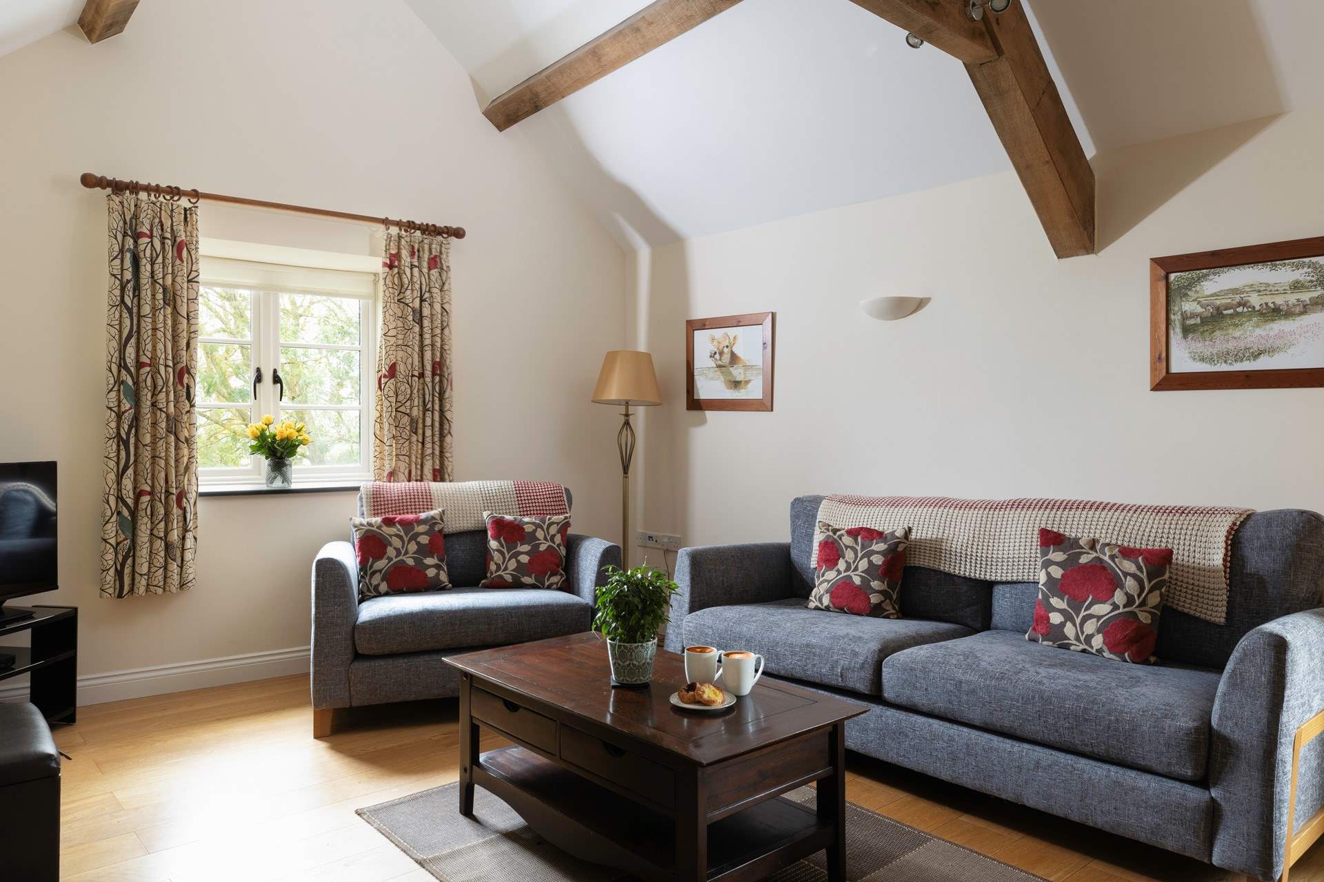 Sink back into the comfy sofas.