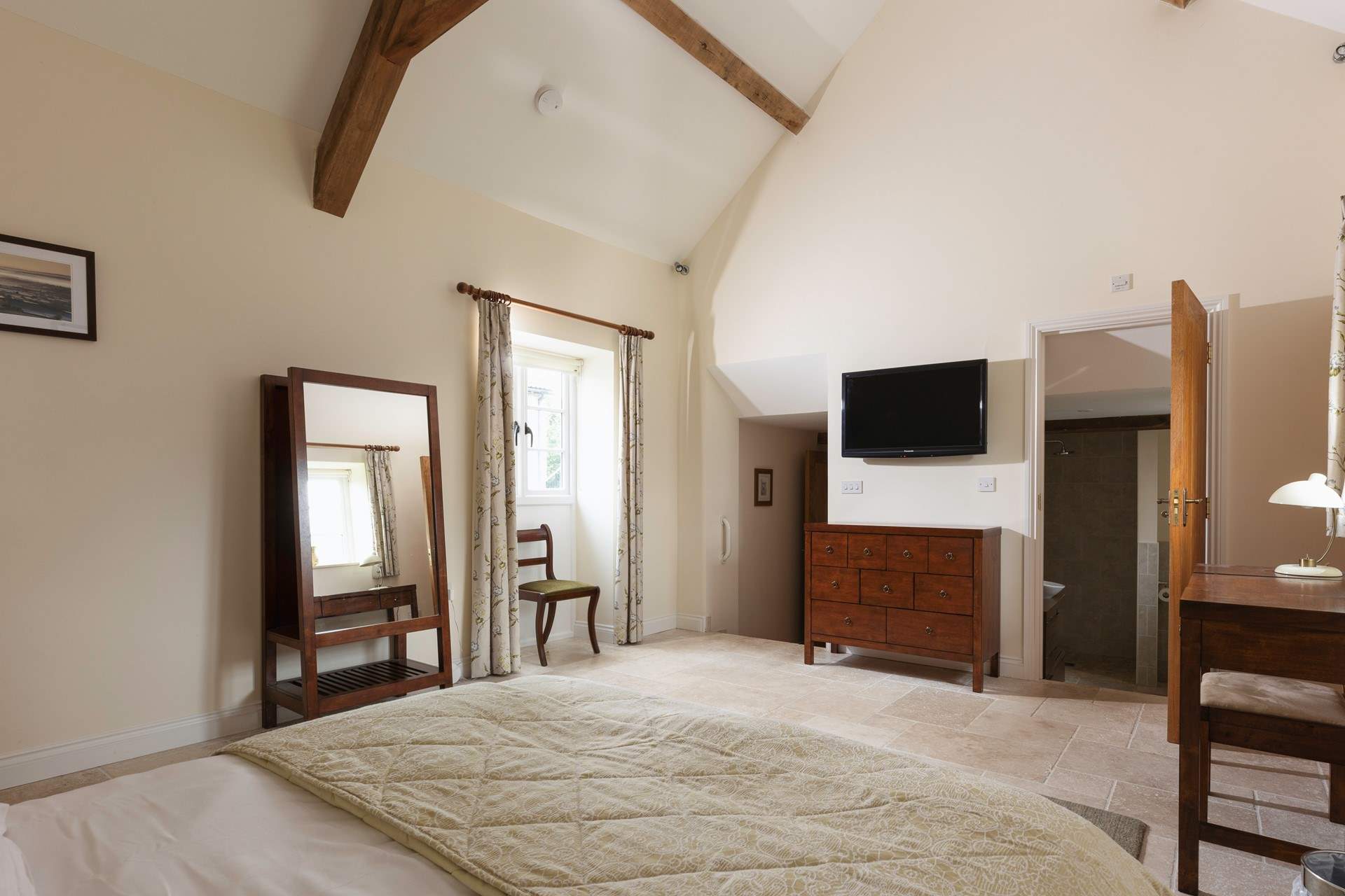 There is so much space in bedroom 1.