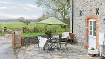 Enjoy summer evenings on the terrace.