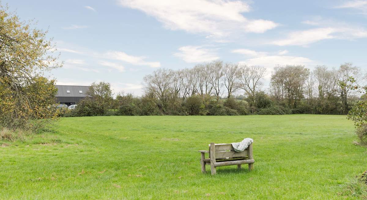 The enclosed orchard and wildflower area is such a treat! 