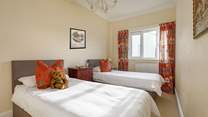 Bedroom 2  has a 'zip and link' bed, giving you the choice of a super-king double or twin beds, ideal for adults and children.