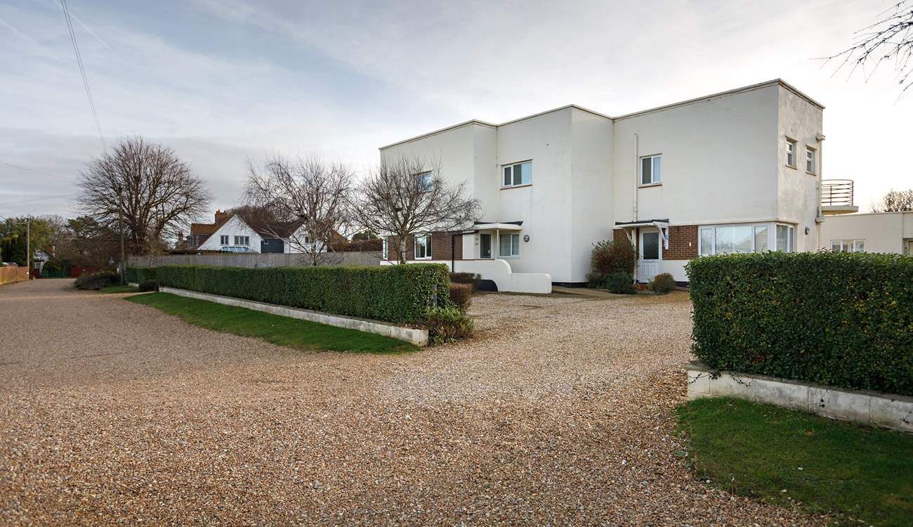 Private parking beside the apartment for one car.