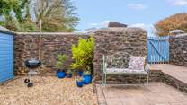 As you enter the back courtyard area, you are greeted with oodles of space and a lovely area to enjoy a good book.