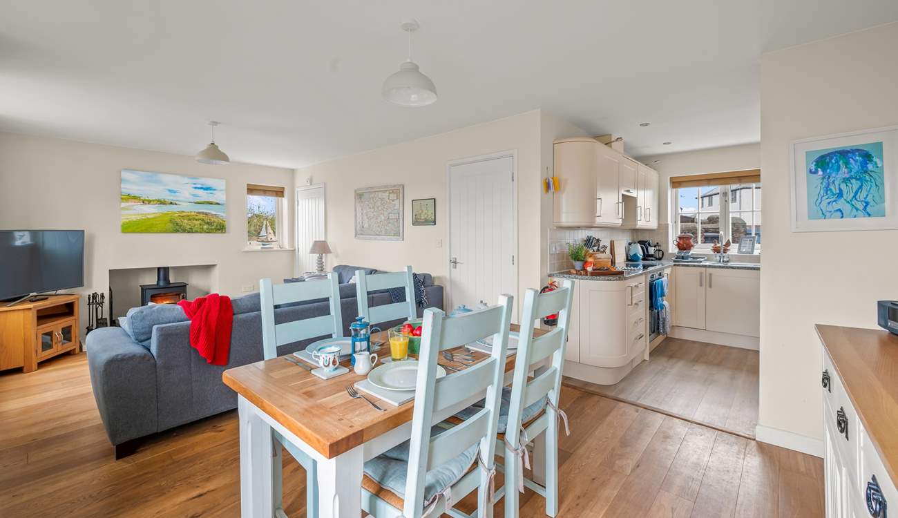 The open plan feel to this cottage makes enjoying each other's company so easy.