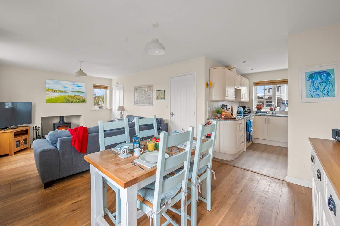The open plan feel to this cottage makes enjoying each other's company so easy.