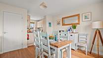 Looking into the kitchen from the dining-area.
