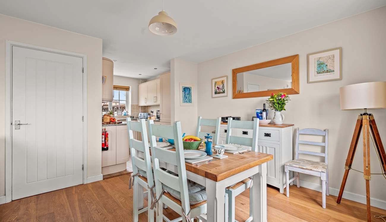 Looking into the kitchen from the dining-area.