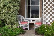 Sheltered spot at the front of the property.