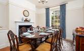 Gather round for some leisurely holiday meals in the elegant dining-room.  - Thumbnail Image