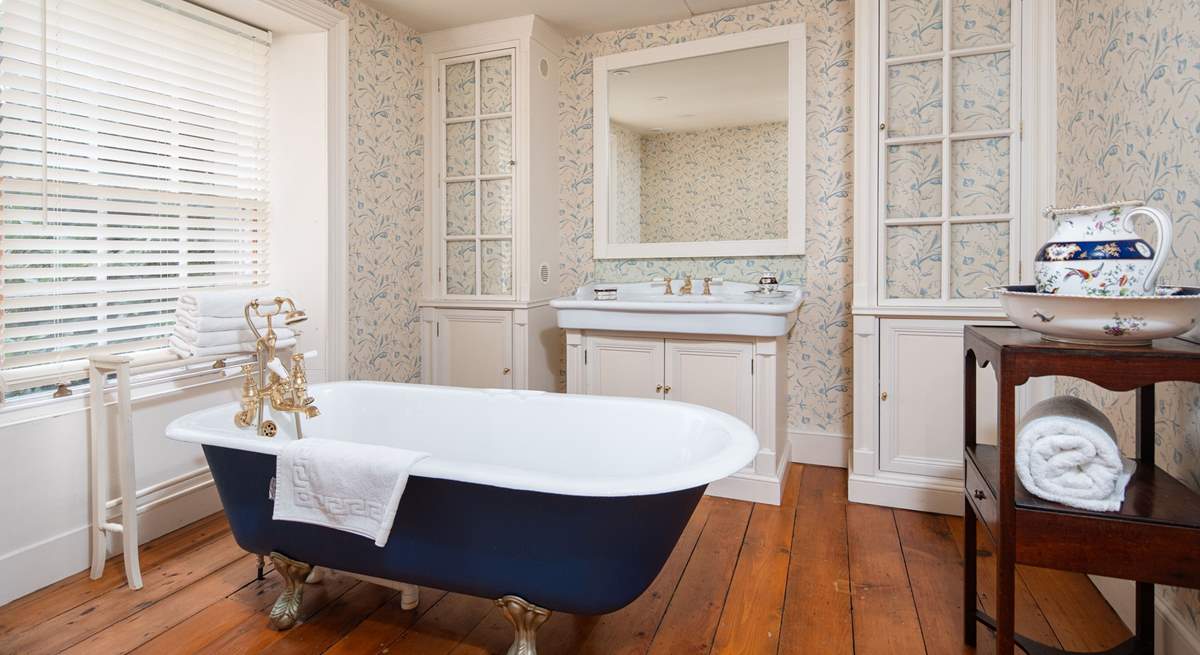 Soak in a hot, bubbly bath after a day exploring the beauty of the surrounding area. 