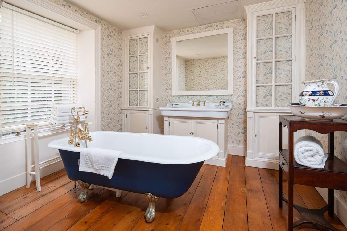 Soak in a hot, bubbly bath after a day exploring the beauty of the surrounding area.