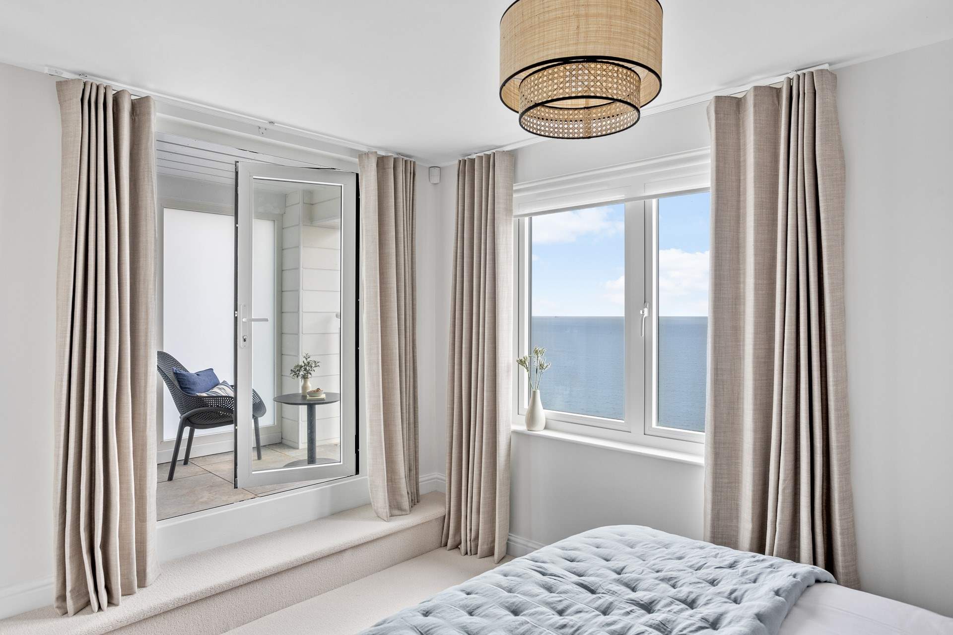 The views are simply stunning and patio doors lead out to your own balcony.