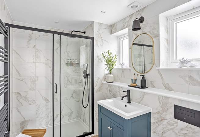 Bedroom 1's stylish en suite shower-room.