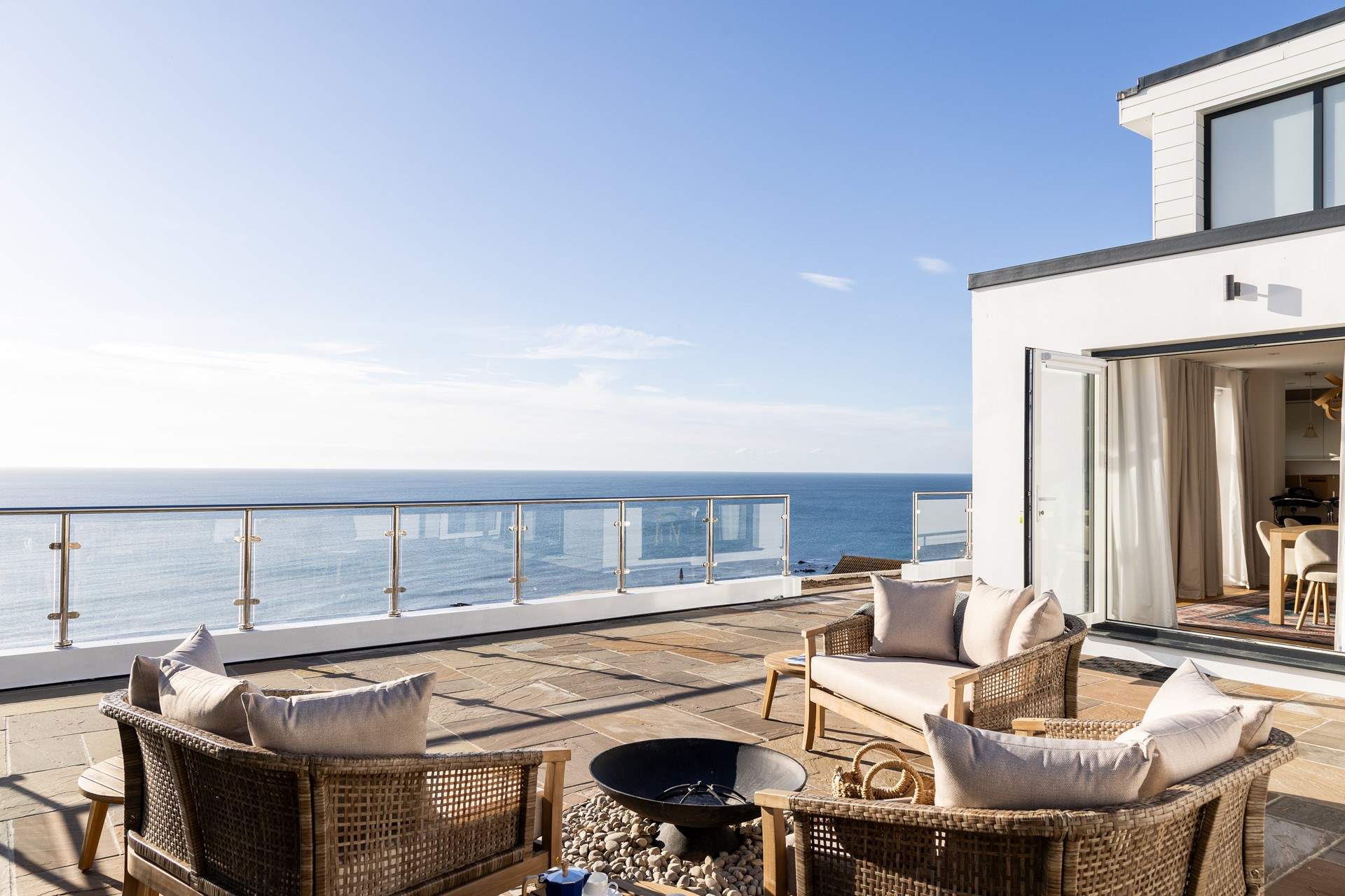 Gather round the fire-pit and soak in those views.