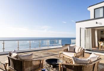 Gather round the fire-pit and soak in those views.
