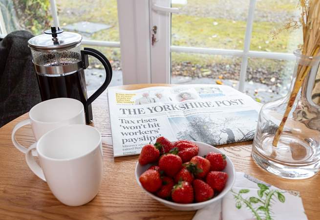 Not forgetting catching up on the local news.