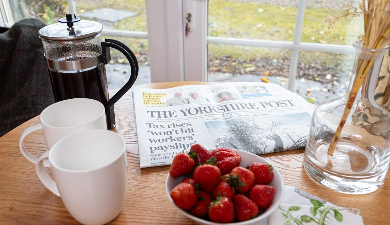 Not forgetting catching up on the local news.