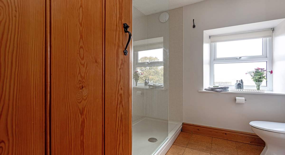 The family bathroom has a shower to keep everyone happy.