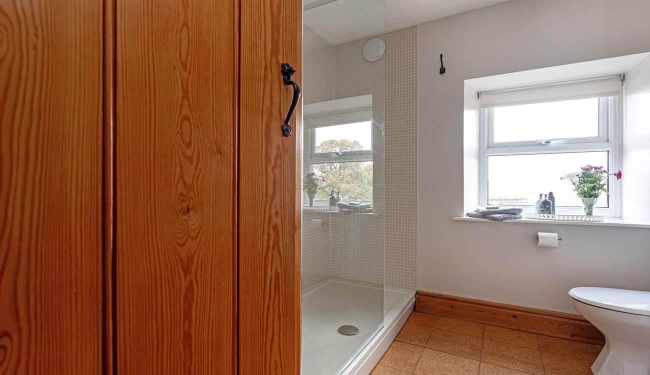The family bathroom has a shower to keep everyone happy.