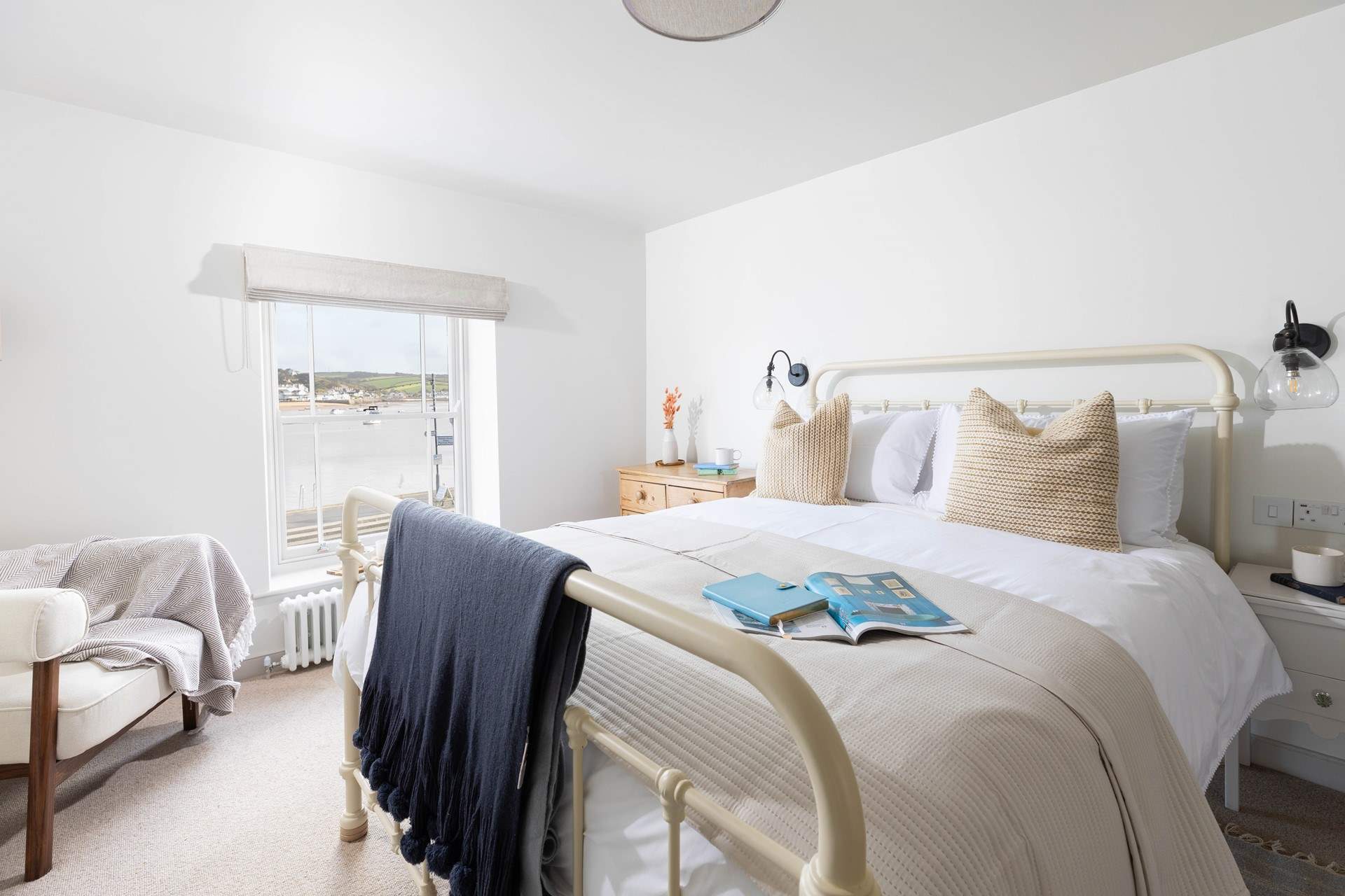 Welcome to Basil Cottage.
On the second floor you will discover bedroom one with estuary views to delight.