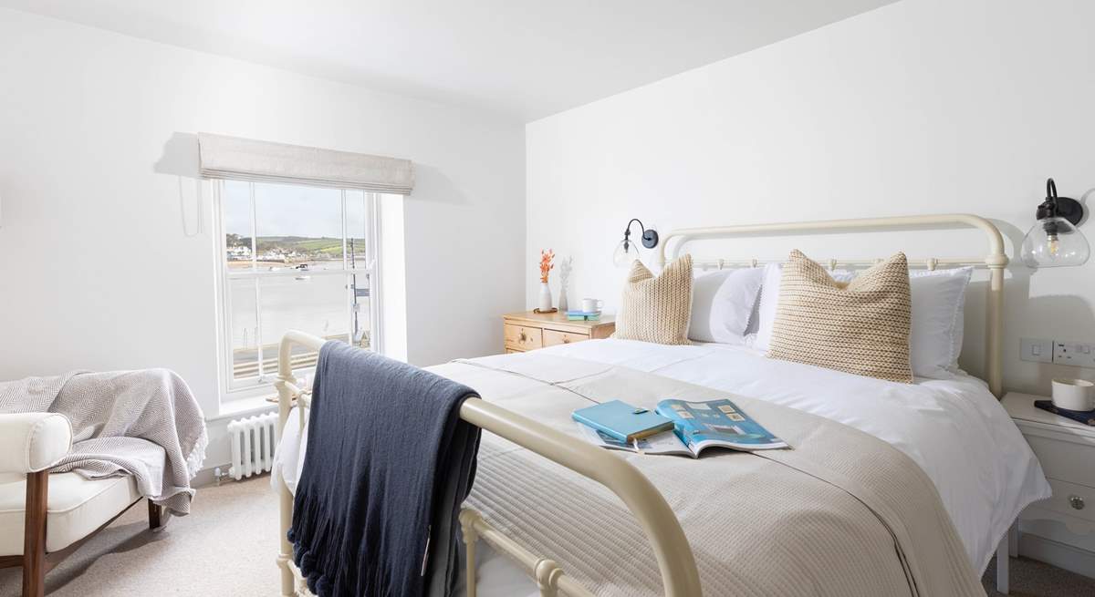 Welcome to Basil Cottage.
On the second floor you will discover bedroom one with estuary views to delight.