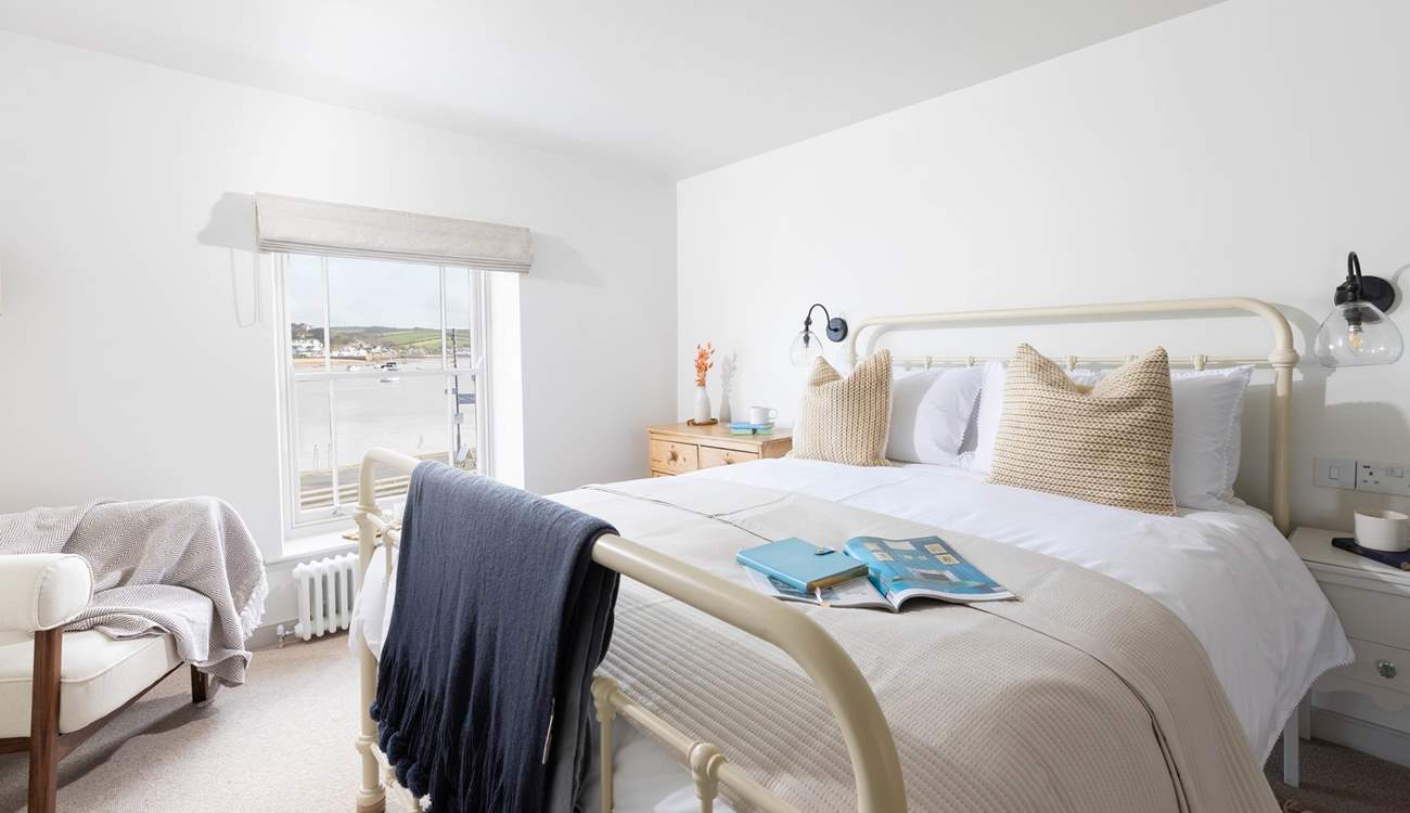 Welcome to Basil Cottage.
On the second floor you will discover bedroom one with estuary views to delight.