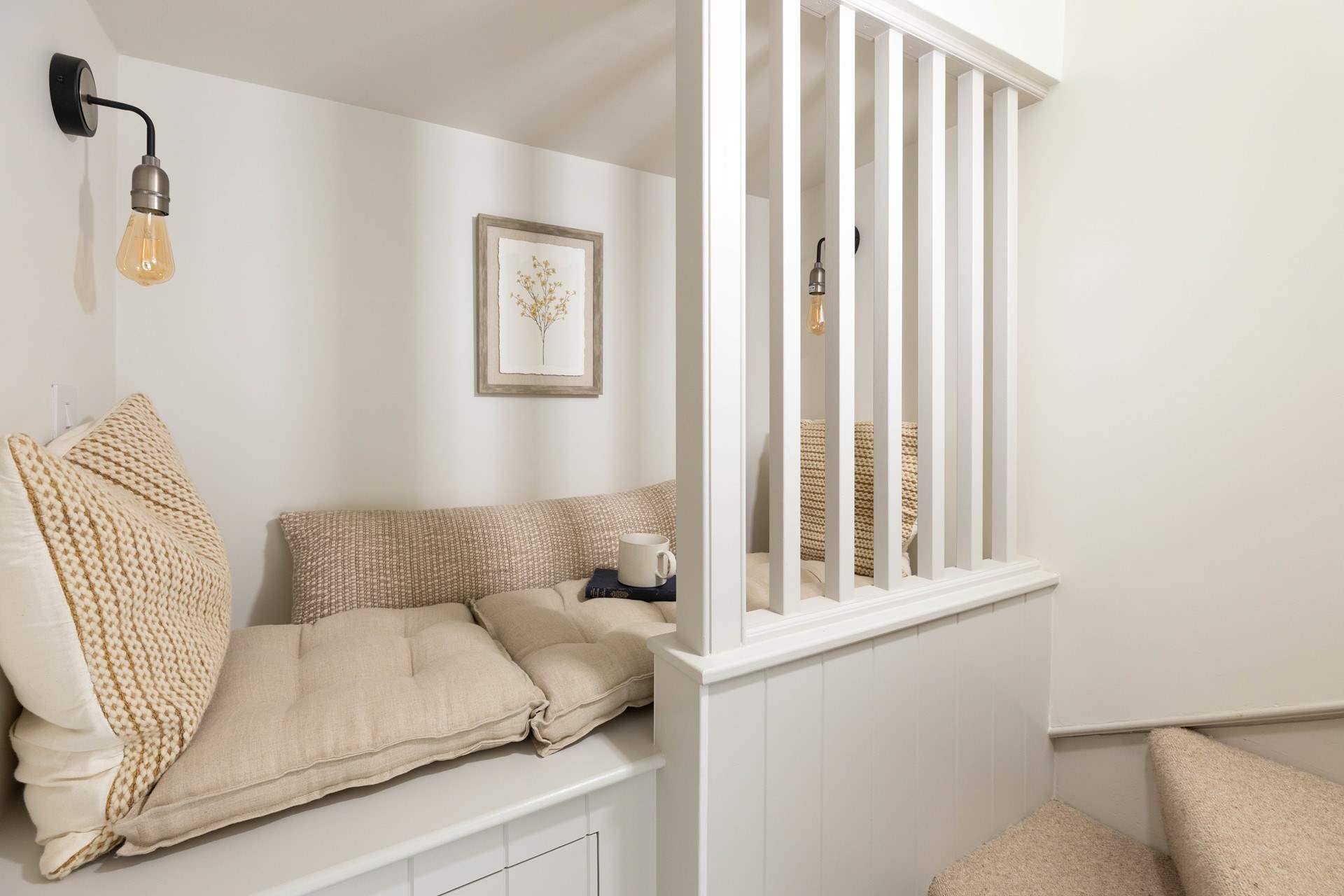 The holiday read will be a delight in this little reading nook.